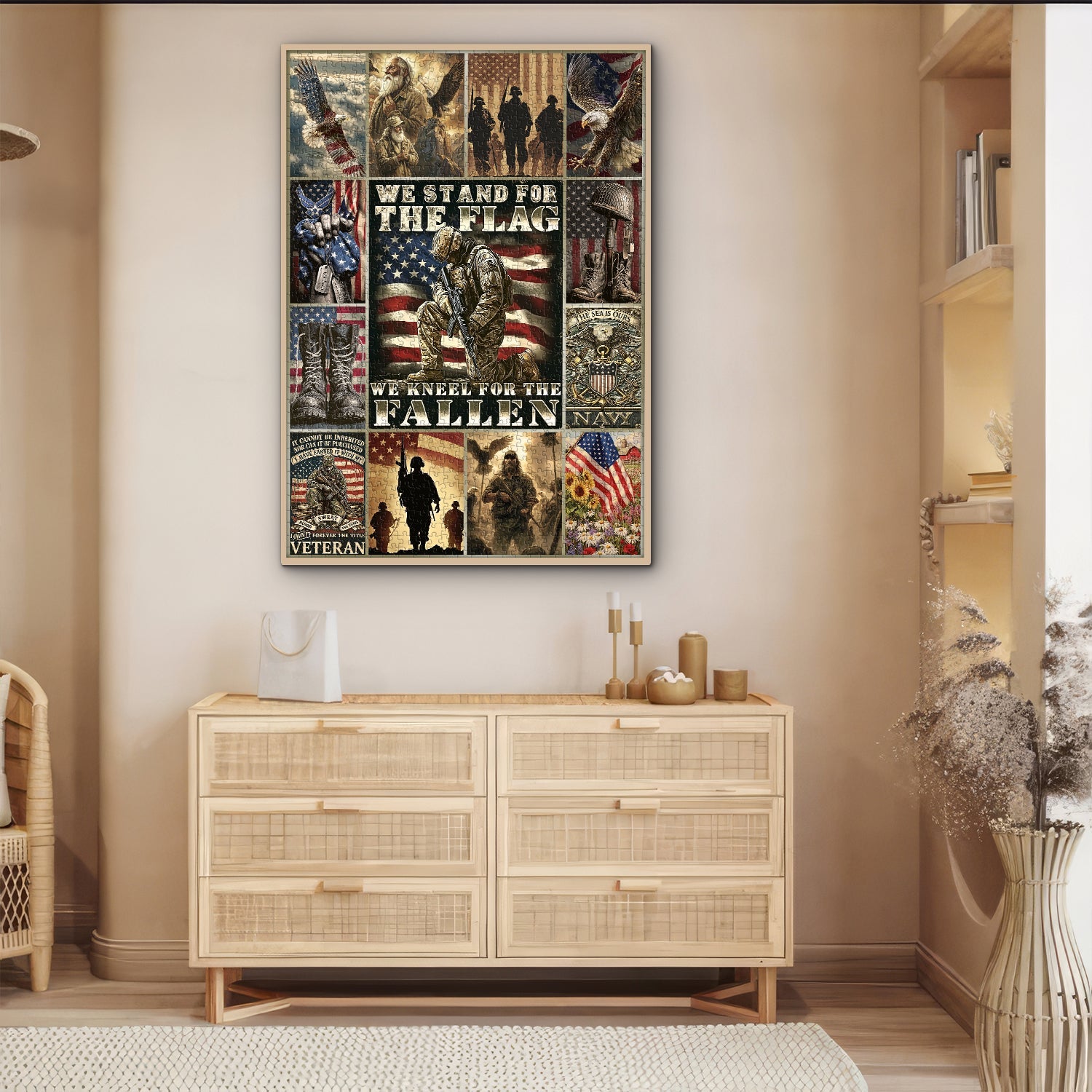 Patriot Veteran Eagle Flag Puzzle 1000 Teile