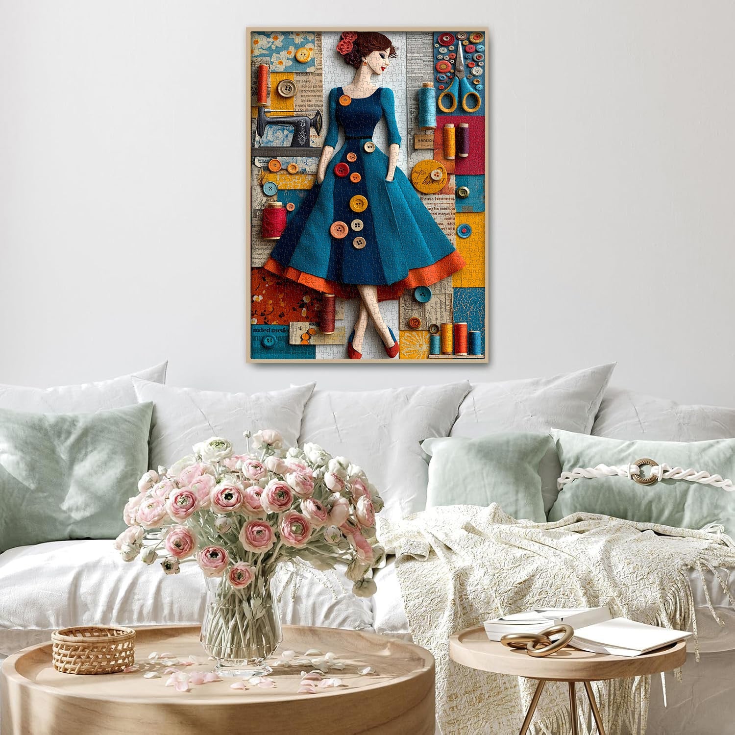 Vintage Sewing Muse Jigsaw Puzzle 1000 Pieces