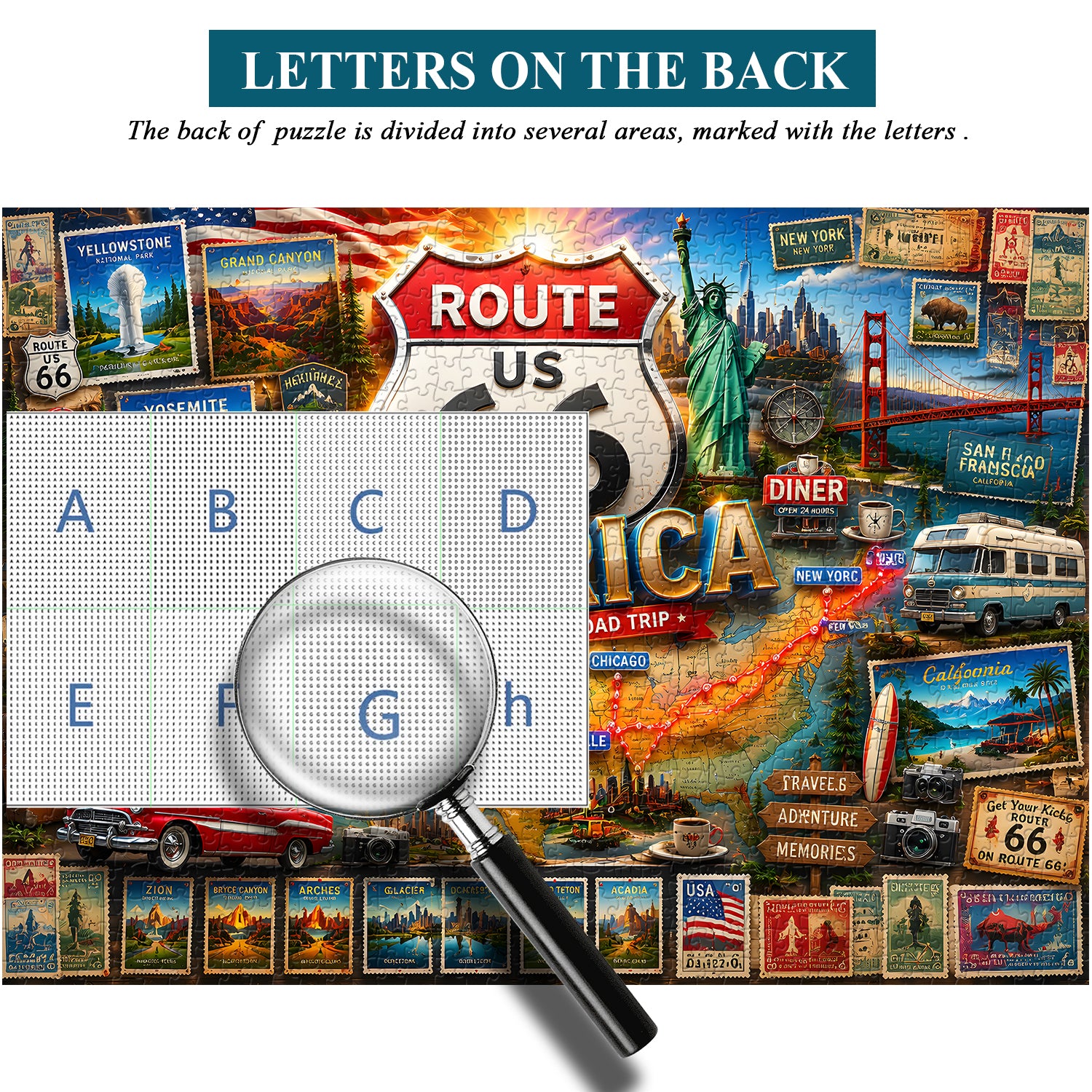 Route 66 Reisepuzzle 1000 Teile