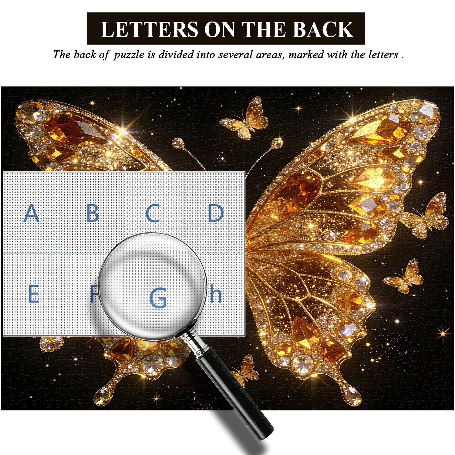 Midnight Gold Wings Jigsaw Puzzle 1000 Pieces