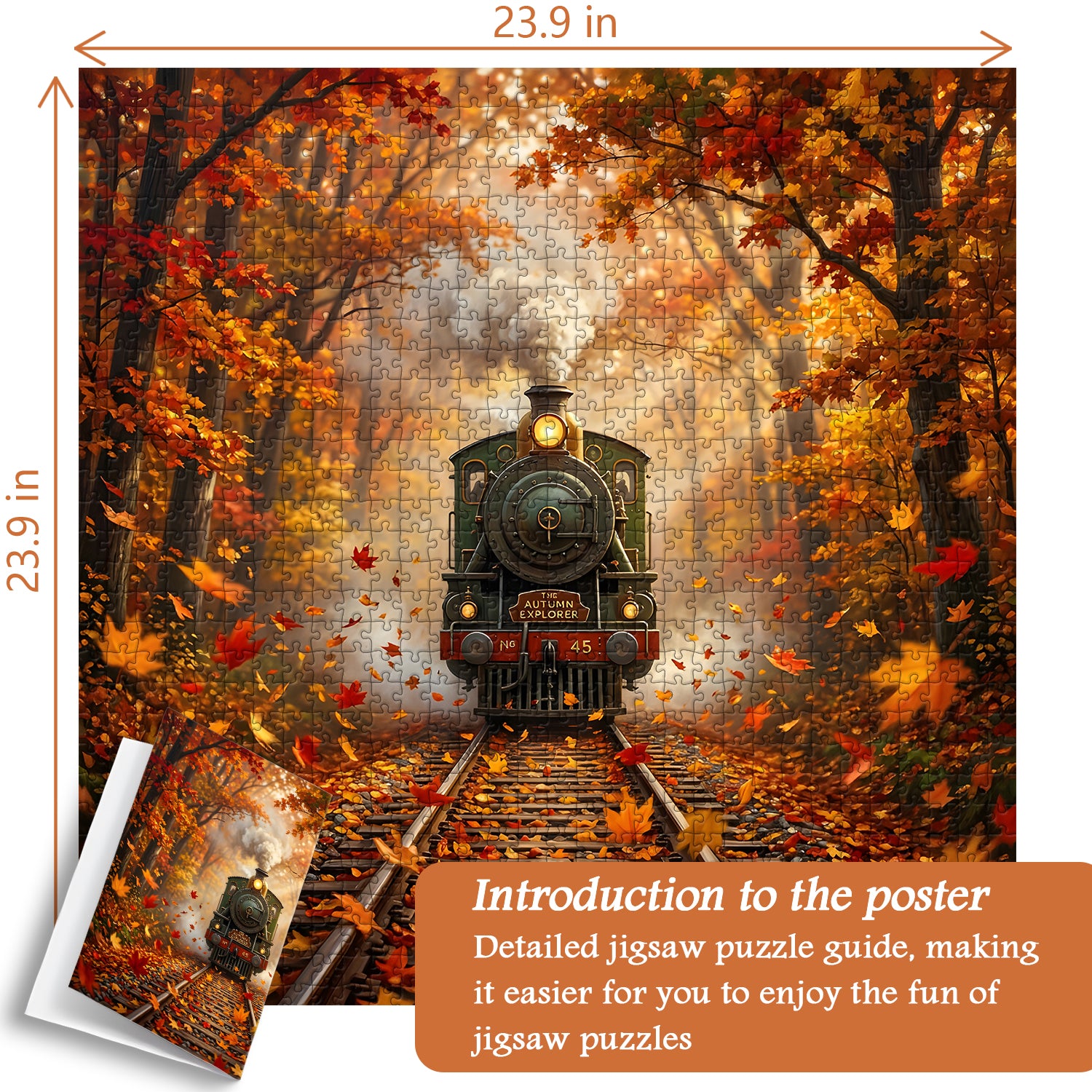 Herbstliches Abenteuerzug-Puzzle 1000 Teile