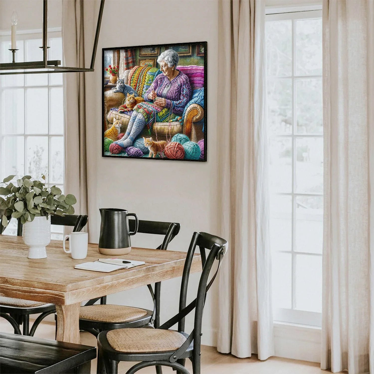 Puzzle del tempo del lavoro a maglia della nonna, 1000 pezzi