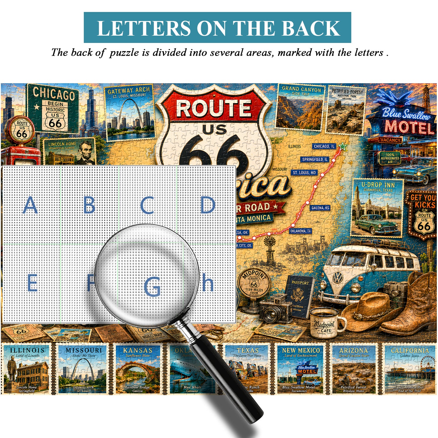 Route 66 Travel Jigsaw Puzzle 1000 Pieces