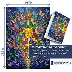 Colorful Butterfly Burst Jigsaw Puzzle 1000 Pieces