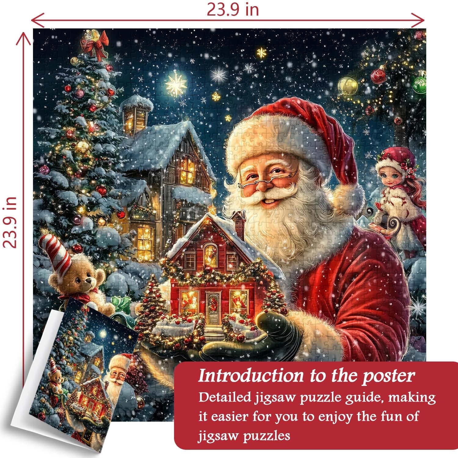 Puzzle Maison de Noël du Père Noël 1000 pièces