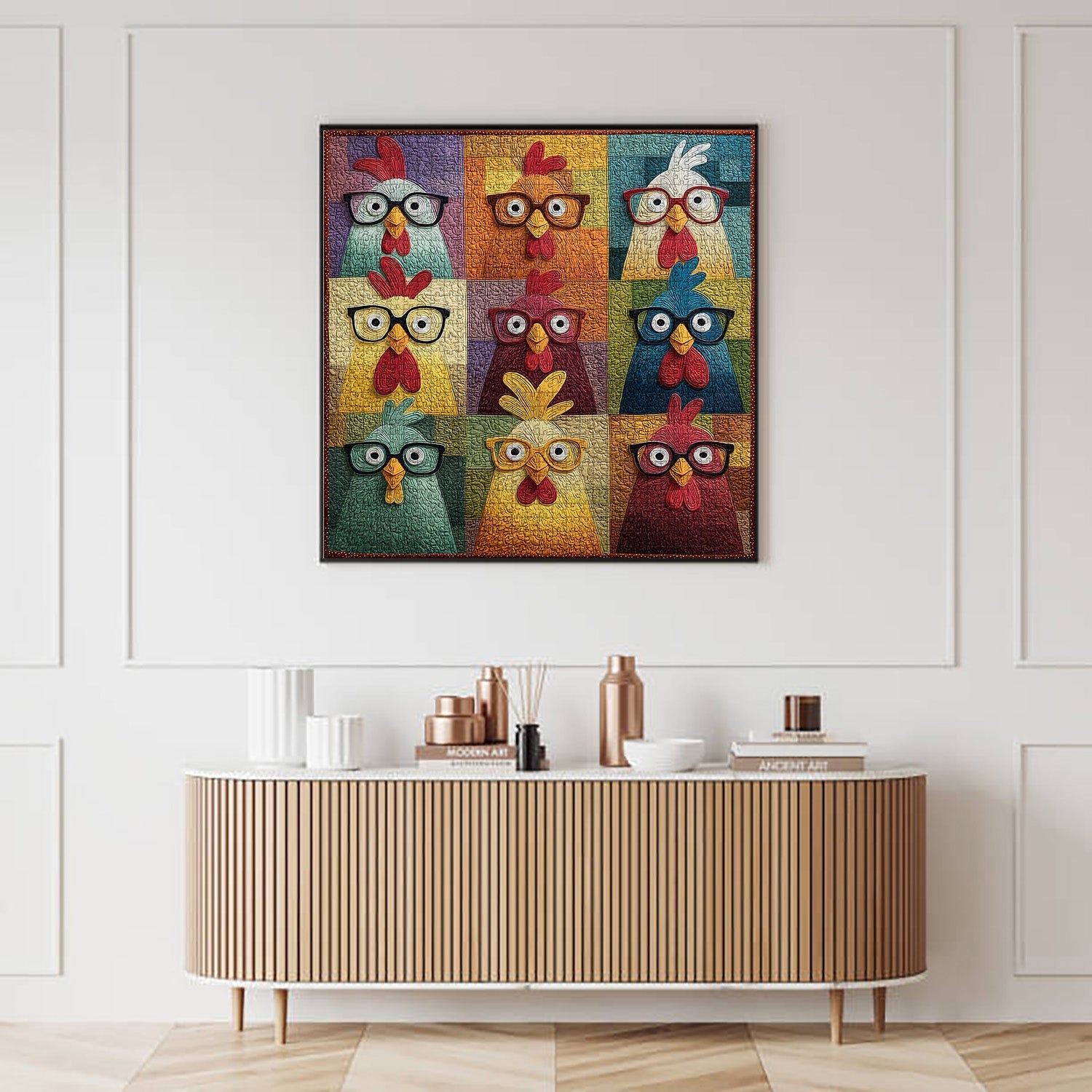 Fabric Chicken Fun Jigsaw Puzzle 1000 Pieces