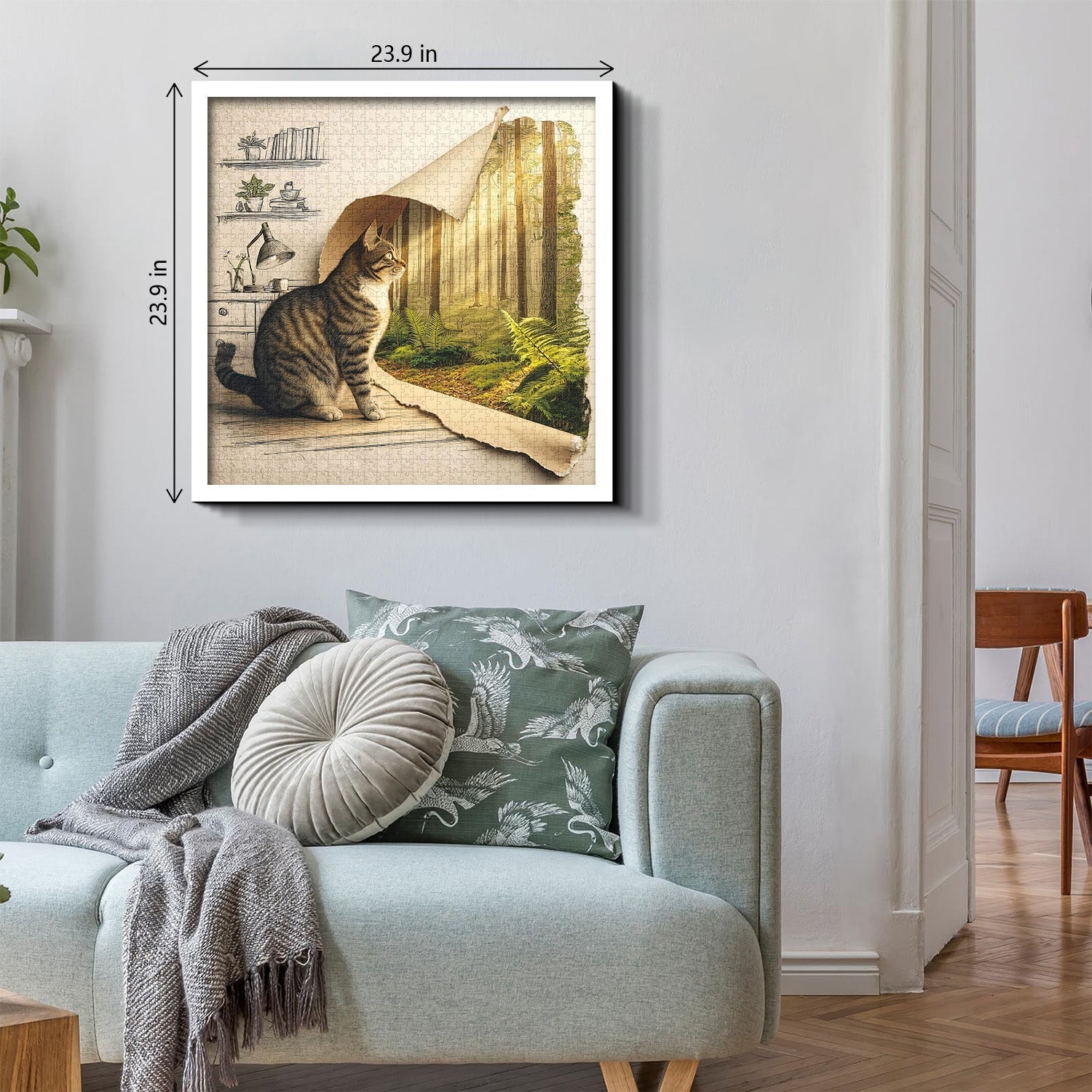 The Exploring Cat Jigsaw Puzzle 1000 Pieces