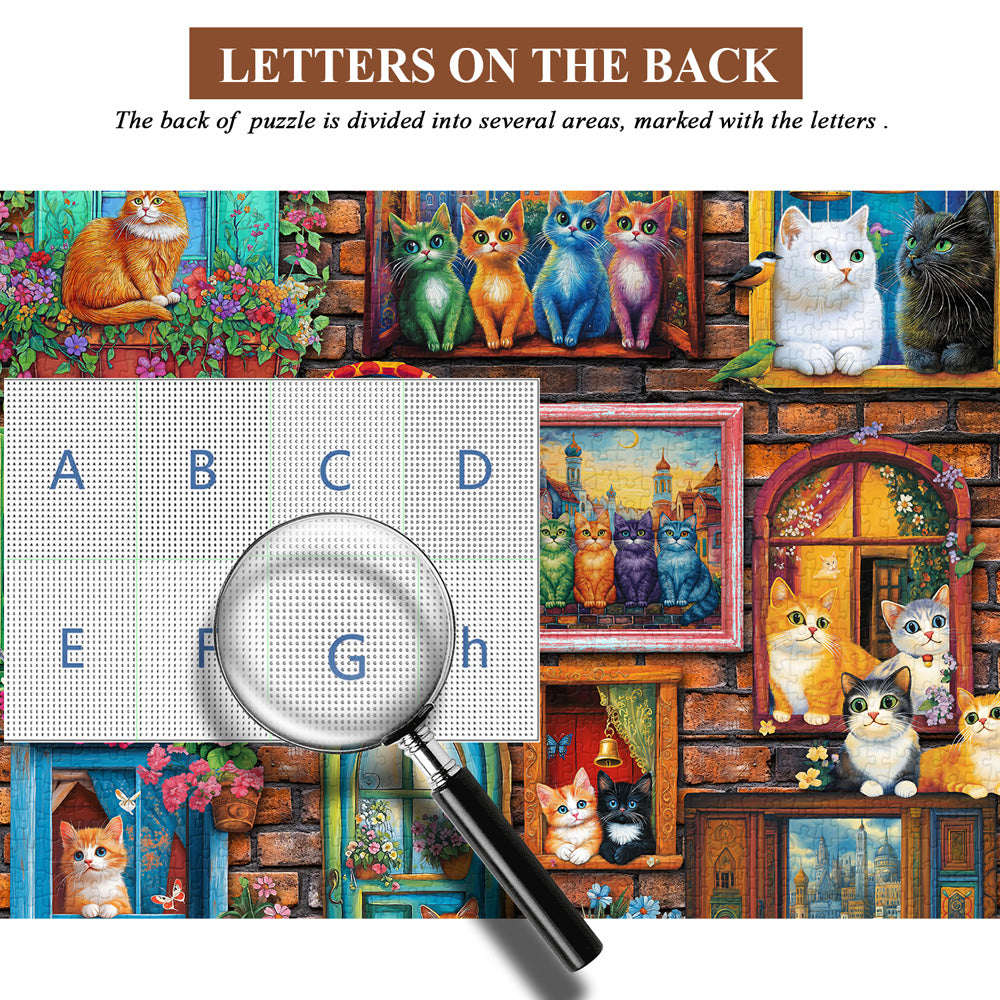 Feline Window Collection Jigsaw Puzzle 1000 Pieces