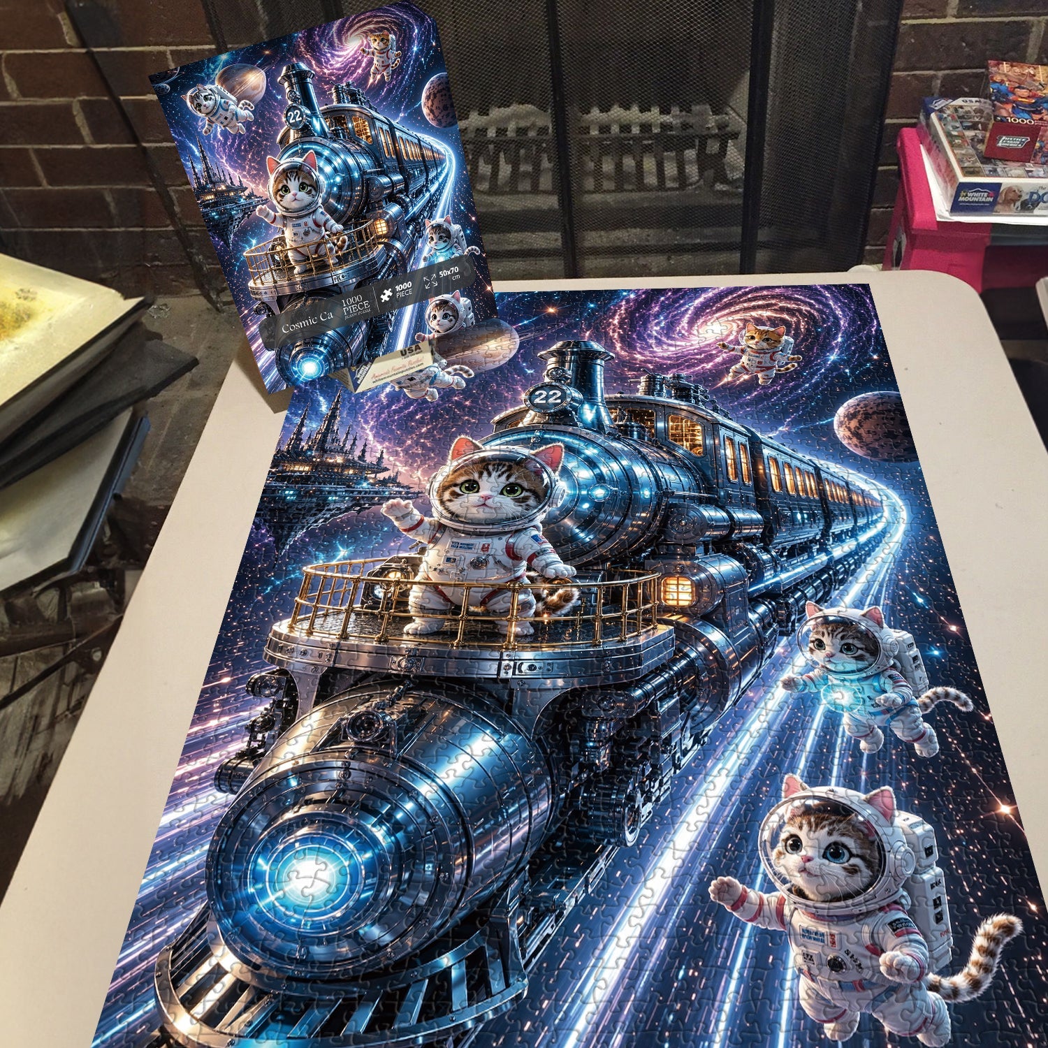 Puzzle del gatto cosmico 1000 pezzi