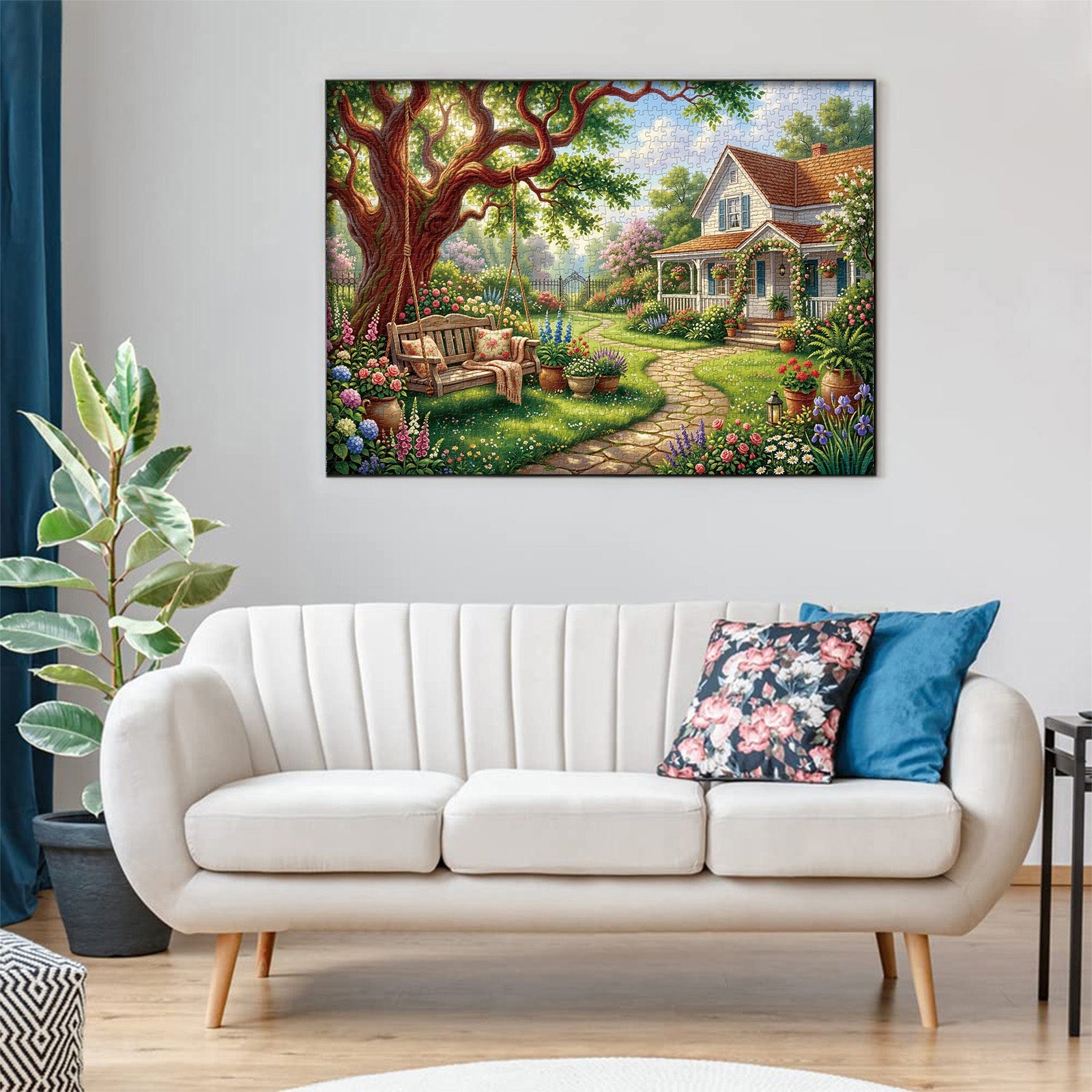 Sunny Swing Garden Jigsaw Puzzle 1000 Pieces