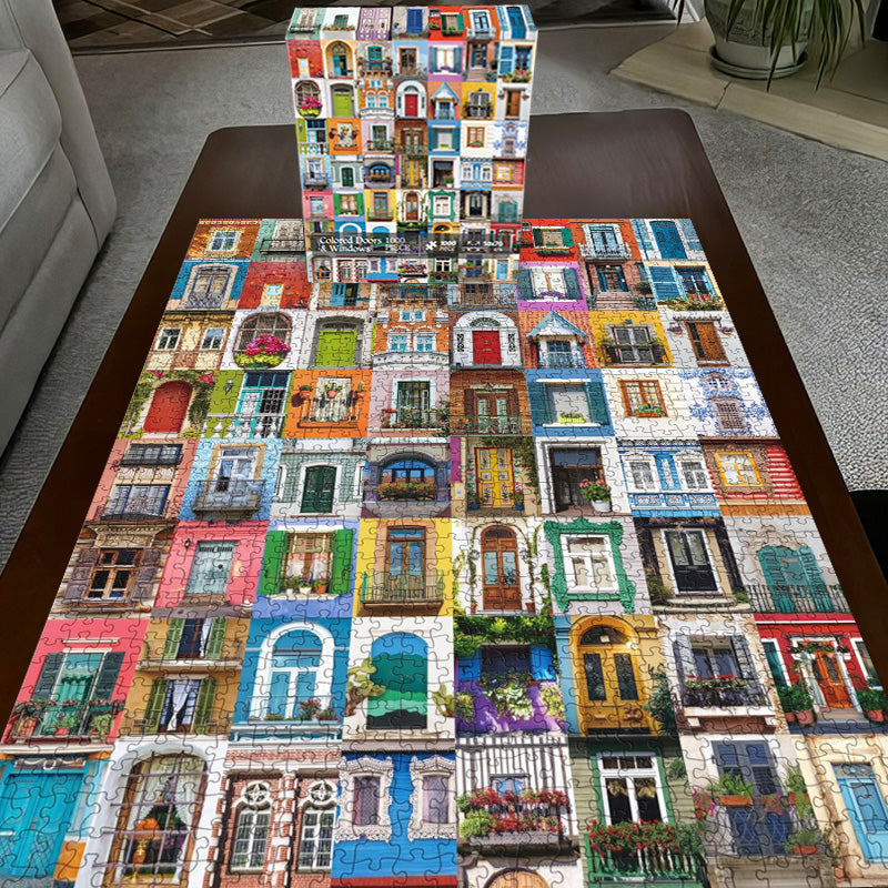Colorful Doors and Window Jigsaw Puzzles 1000 Pieces