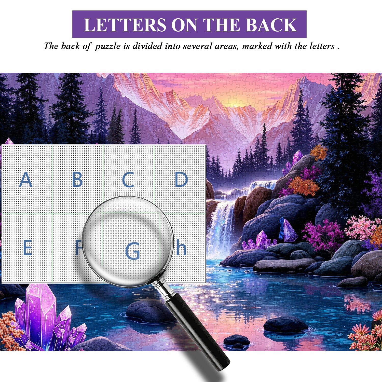 Puzzle Royaume secret d'améthyste 1000 pièces