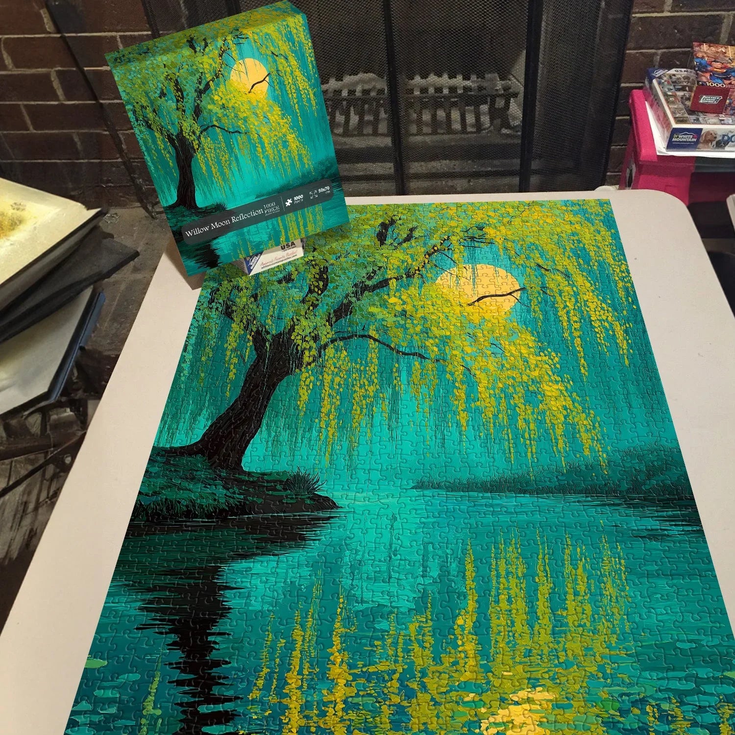 Willow Moon Reflection Jigsaw Puzzle 1000 Pieces