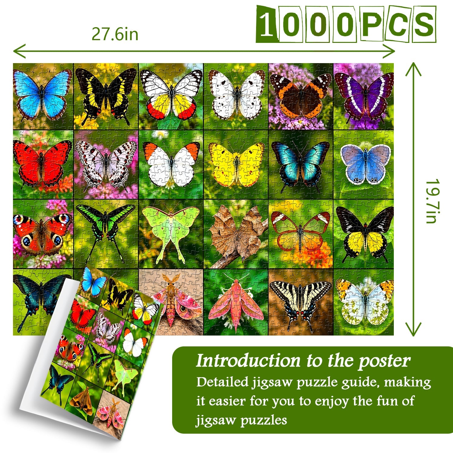 Rompecabezas de la galería de mariposas, 1000 piezas