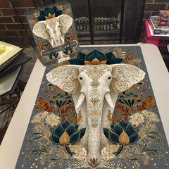 Golden Elephant Whispers Jigsaw Puzzle 1000 Pieces