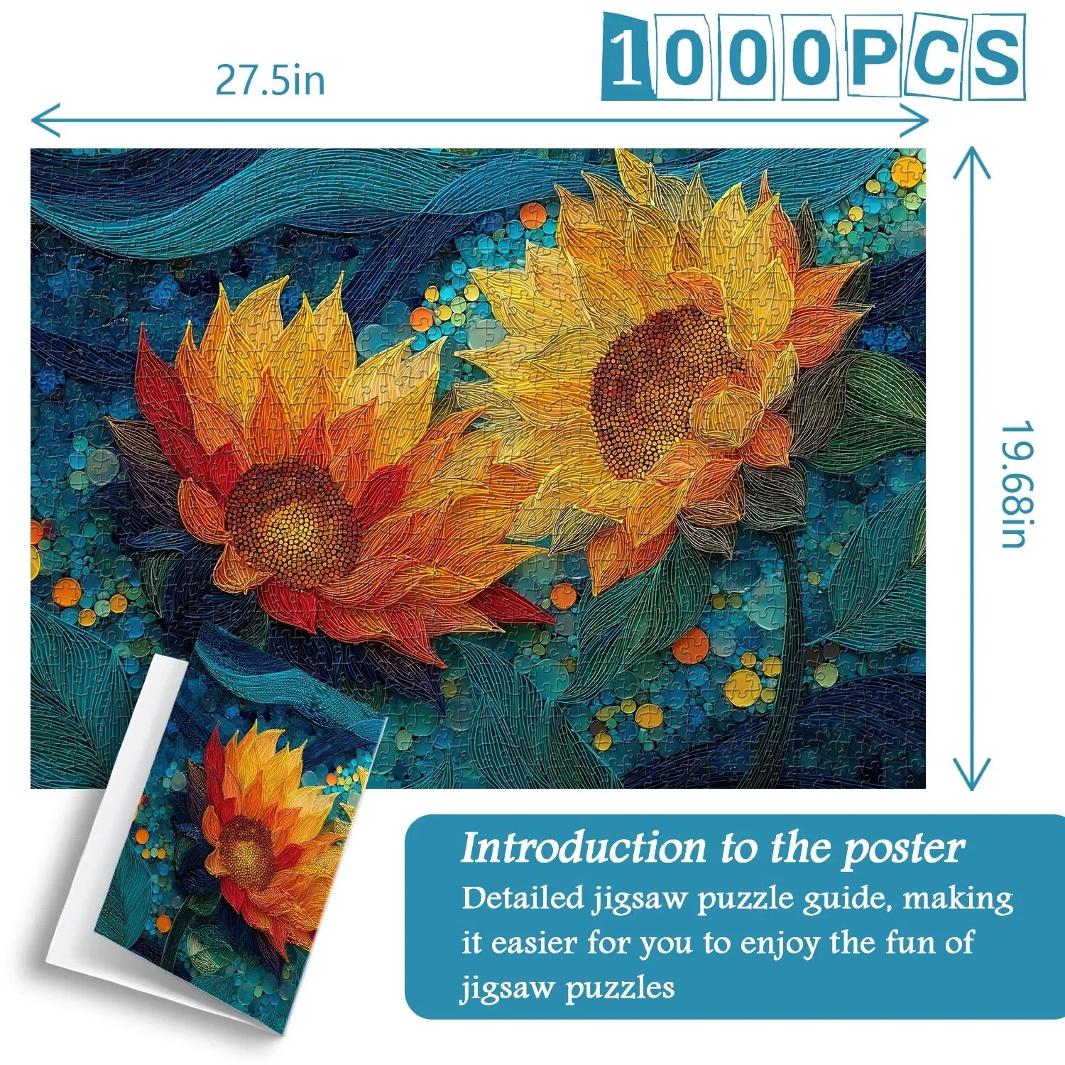 Goldene Sonnenblumen Puzzle 1000 Teile