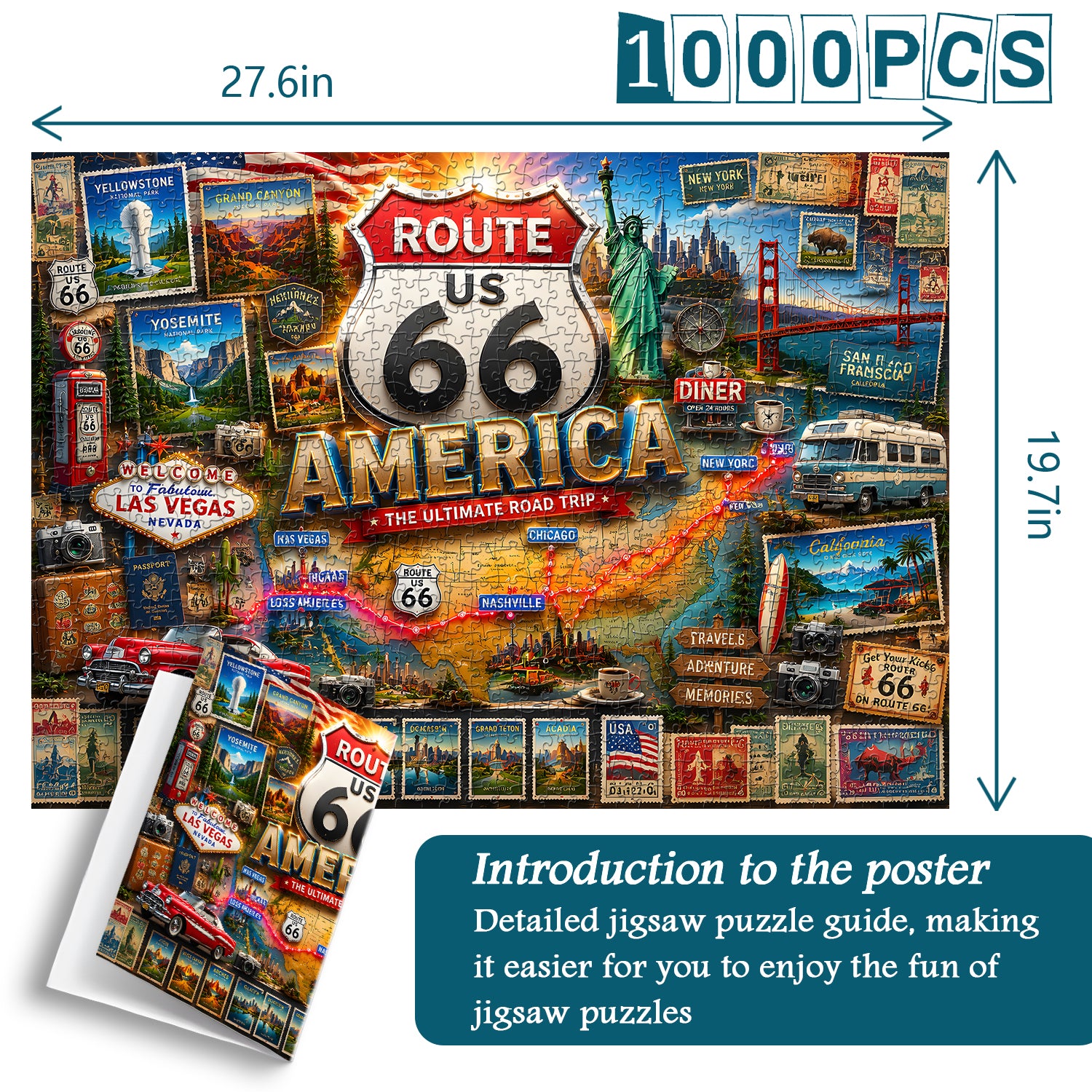 Route 66 Reisepuzzle 1000 Teile