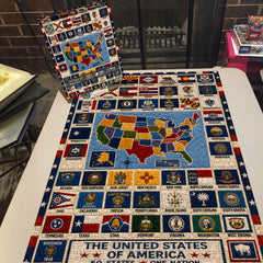 Puzzle con 50 bandiere d'America, 1.000 pezzi