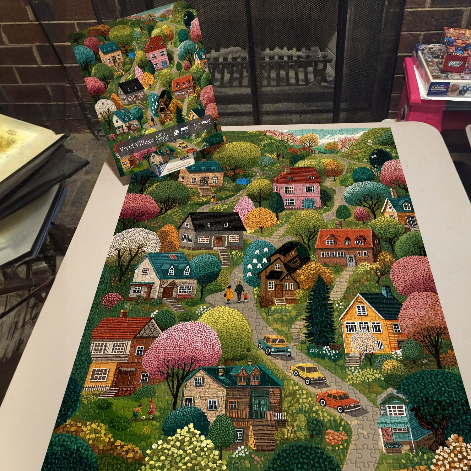 Vivid Village Jigsaw Puzzle 1000 Pieces