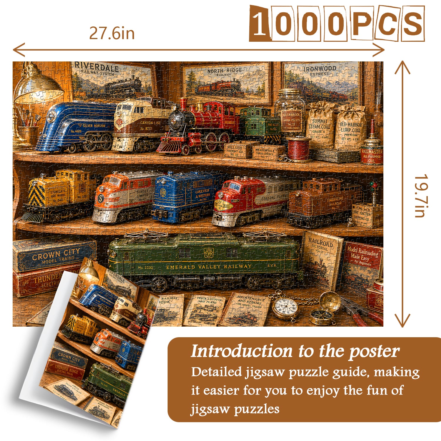Puzzle di trenini vintage da 1000 pezzi