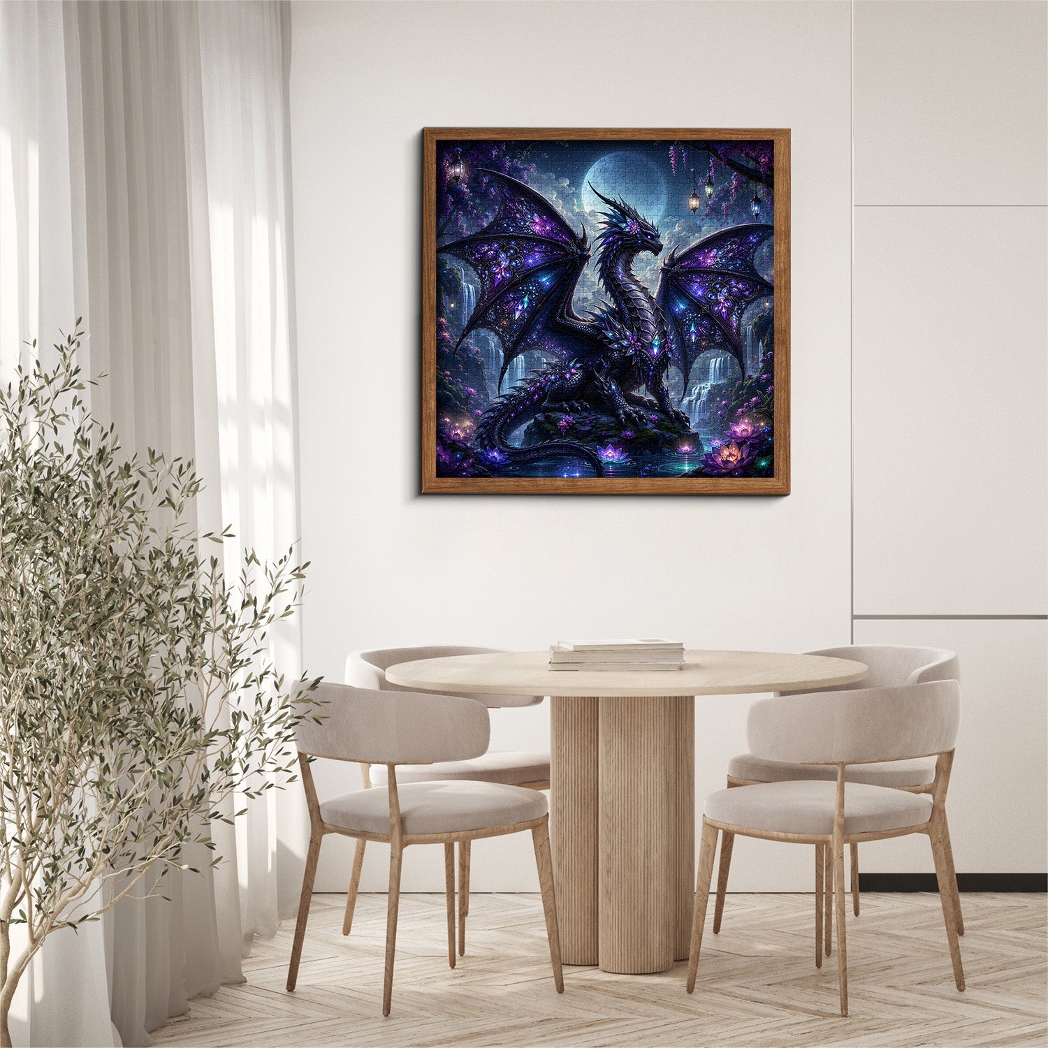 Lila Fantasy-Drachen-Puzzle, 1000 Teile