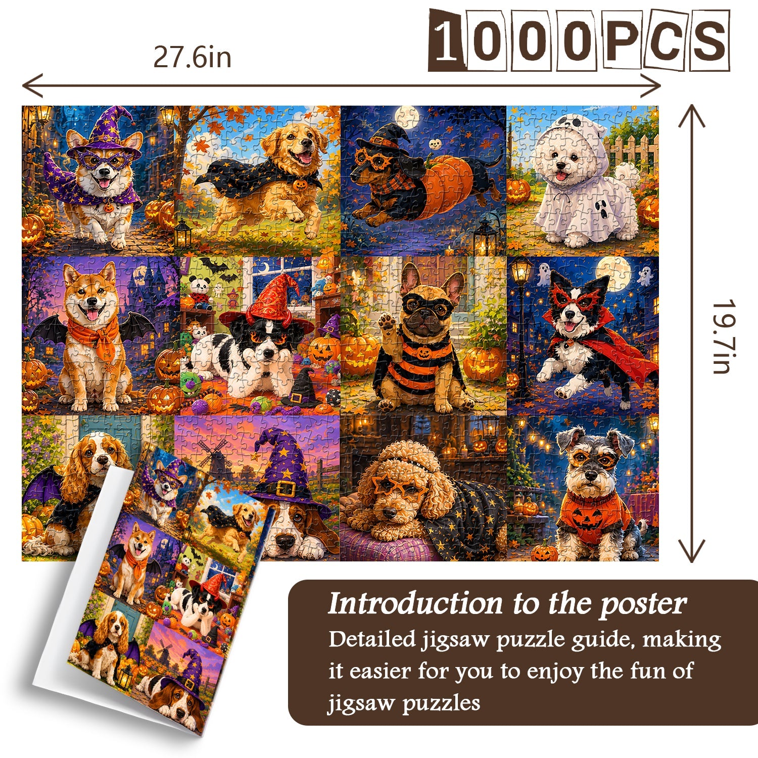 Halloween-Welpenparade-Puzzle, 1000 Teile