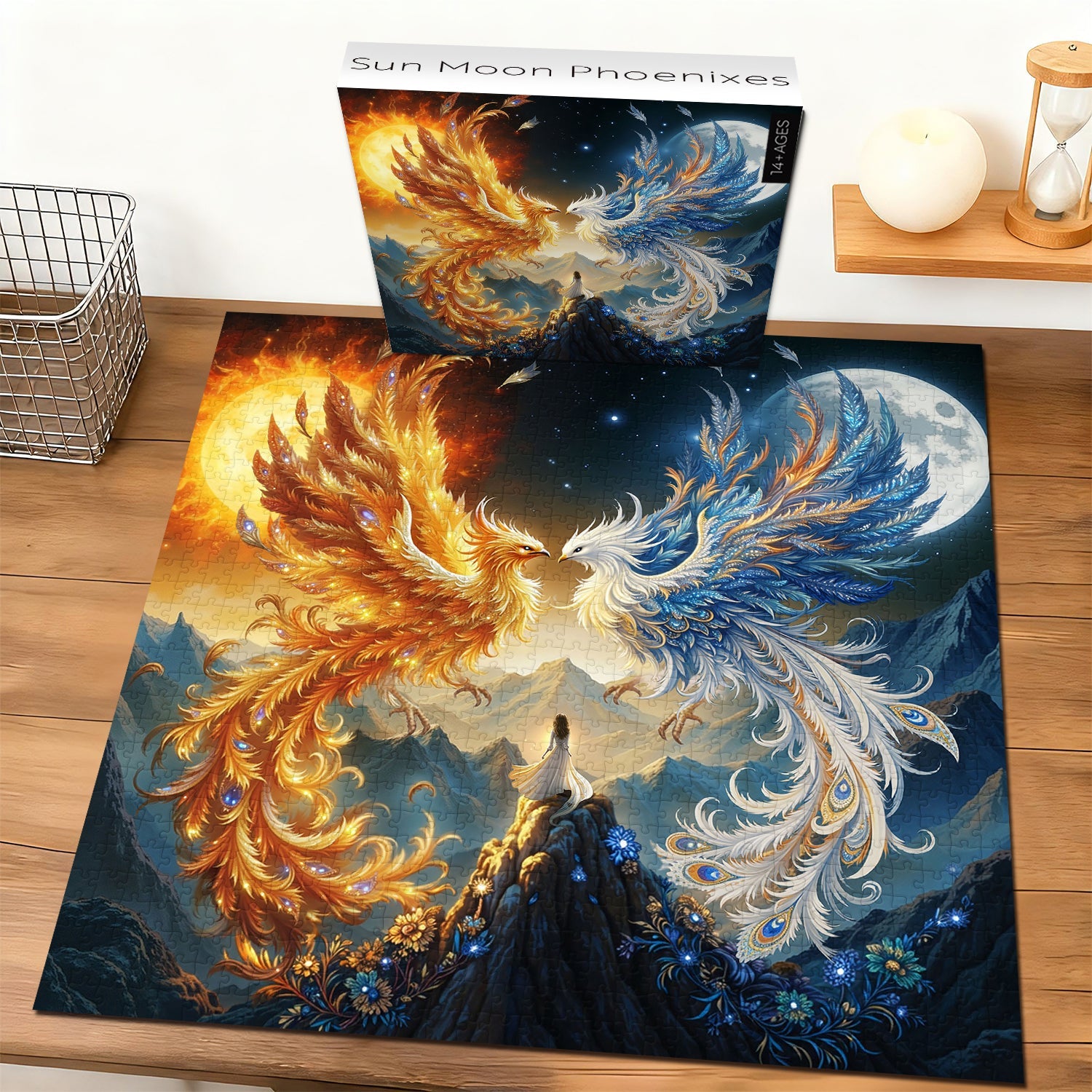 Sun Moon Phoenixes Jigsaw Puzzle 1000 Pieces