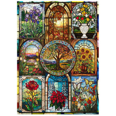 Artistic Floral Windows Jigsaw Puzzle 1000 Pieces