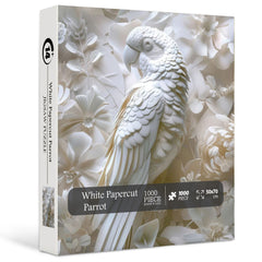 Weißer Papierkut Papagei Jigsaw Puzzle 1000 Stücke