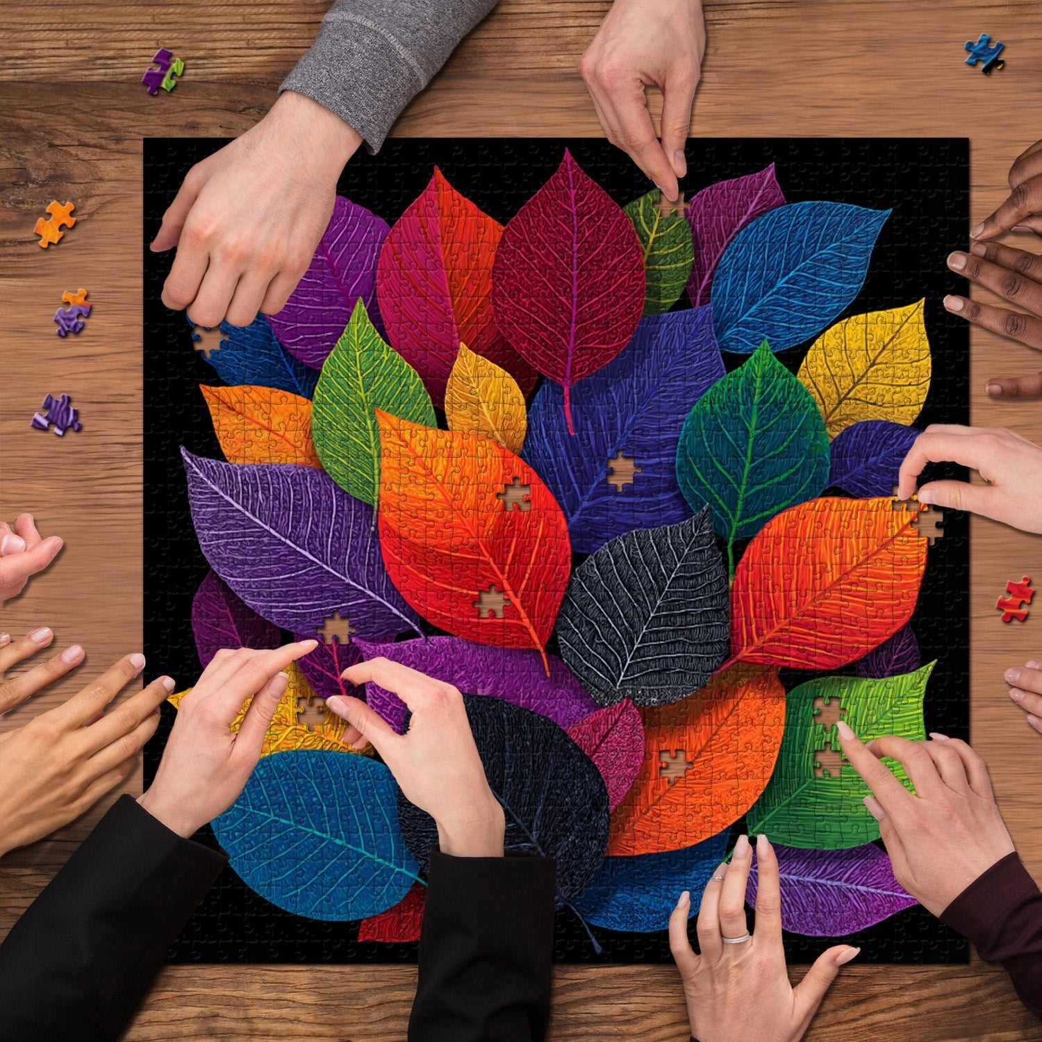 Feuilles colorées puzzle 1000 pièces