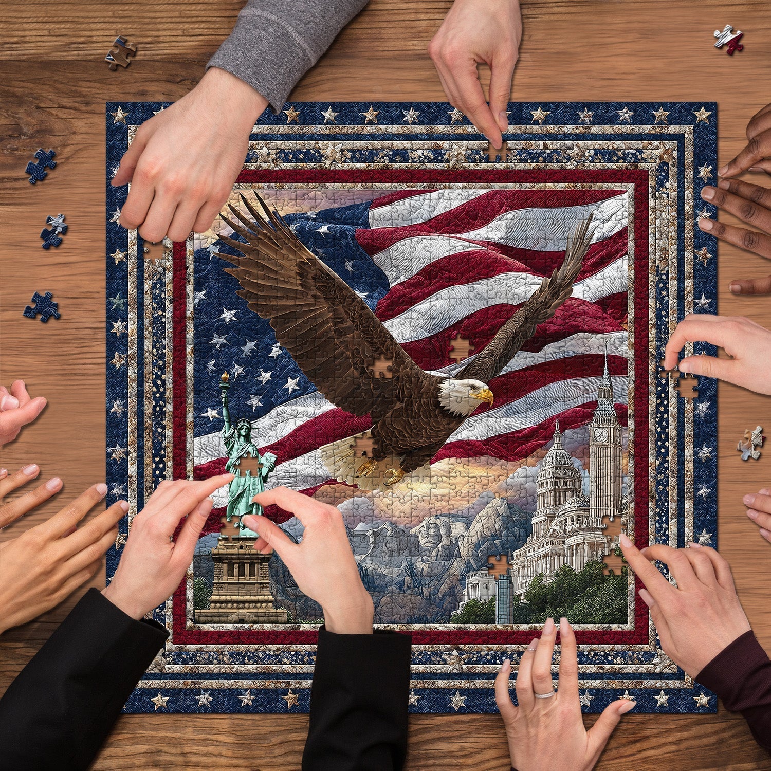 Puzzle Águila Sobre La Libertad 1000 Piezas