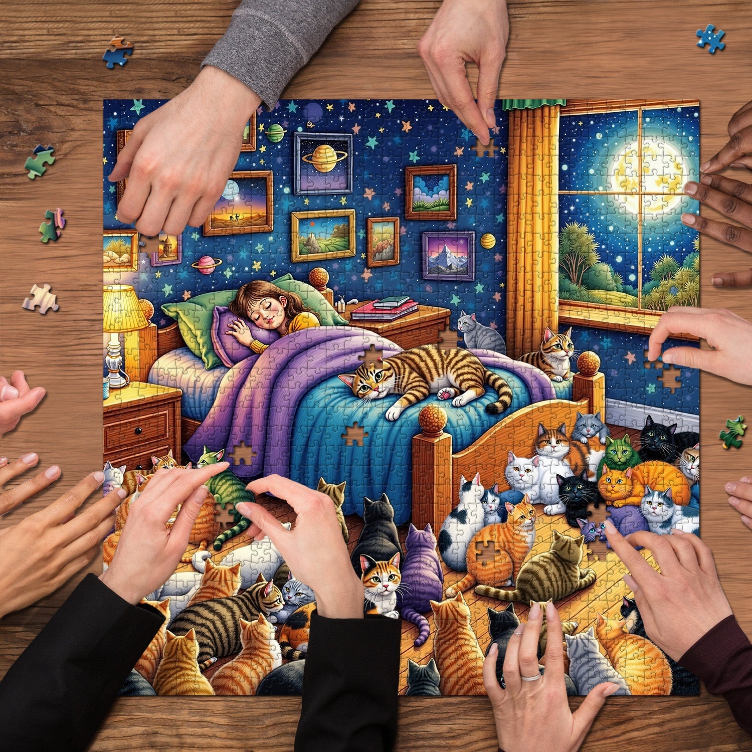 Cats Guarding Dreams Puzzle 1000 Teile