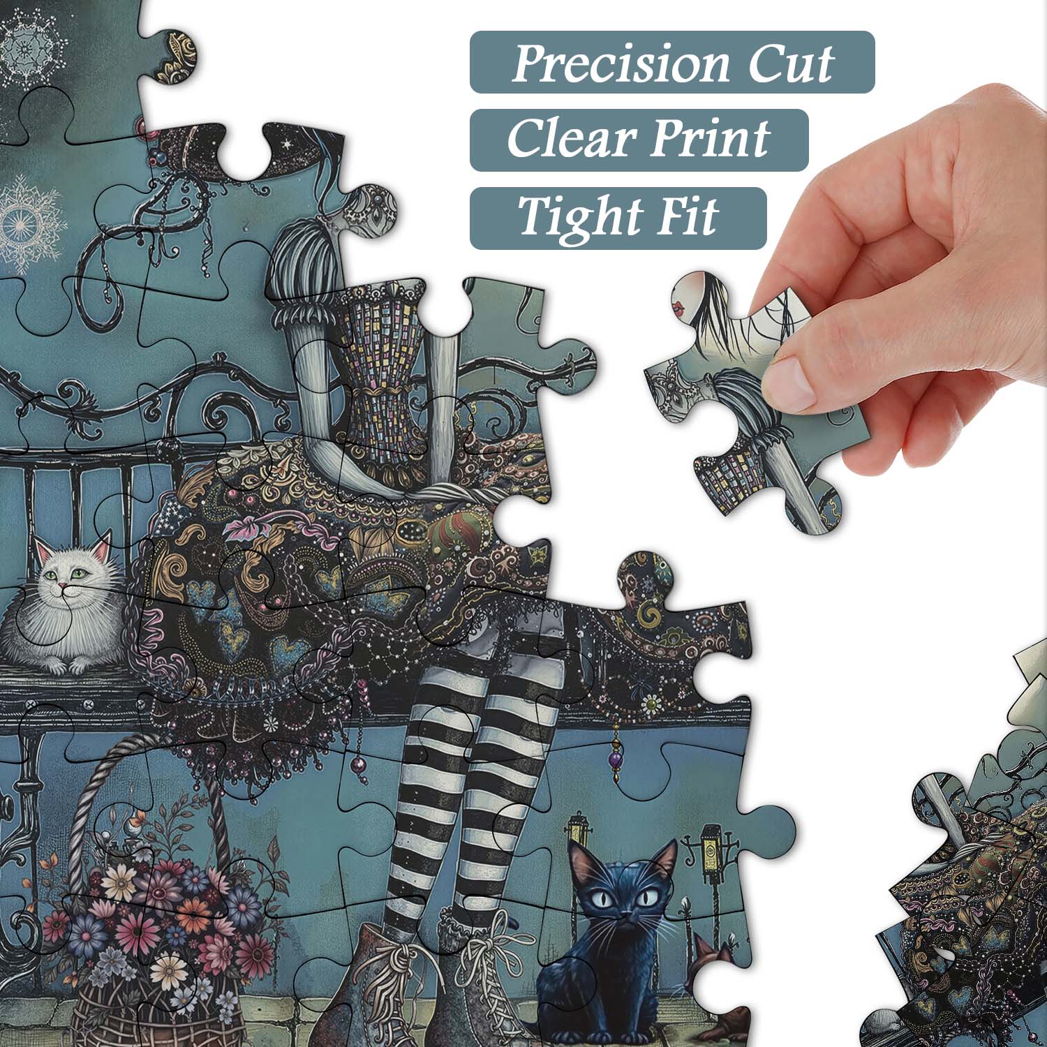 Moonlit Gothic Girl Jigsaw Puzzle 1000 Pieces