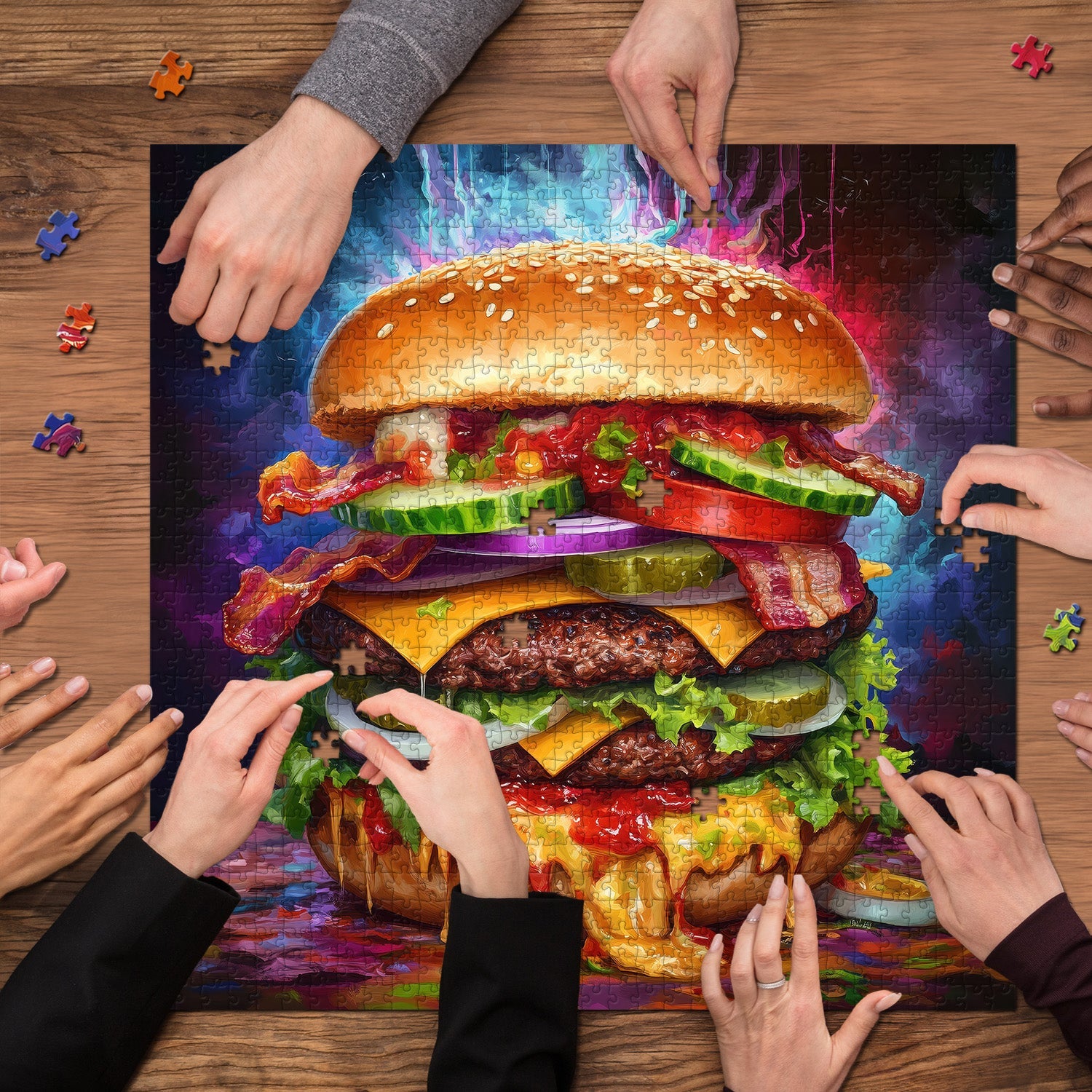 Puzzle Délicieux Hamburger 1000 Pièces