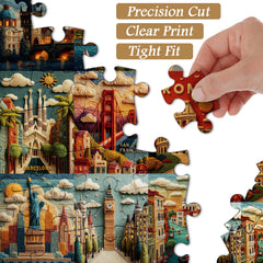 Puzzle de puzzle de voyage d'art 1000 pièces