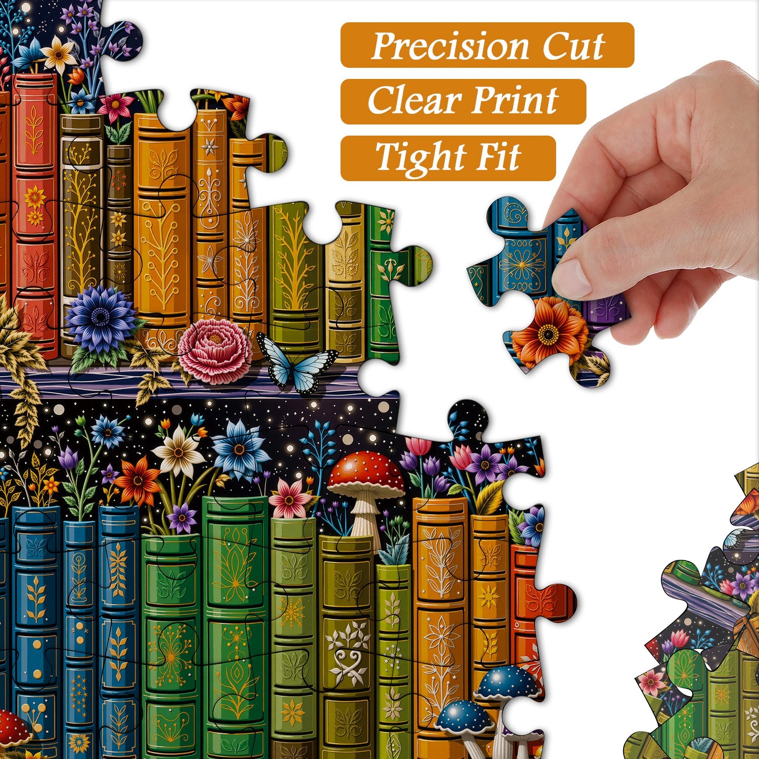 Botanical Bookshelf Jigsaw Puzzle 1000 Pieces