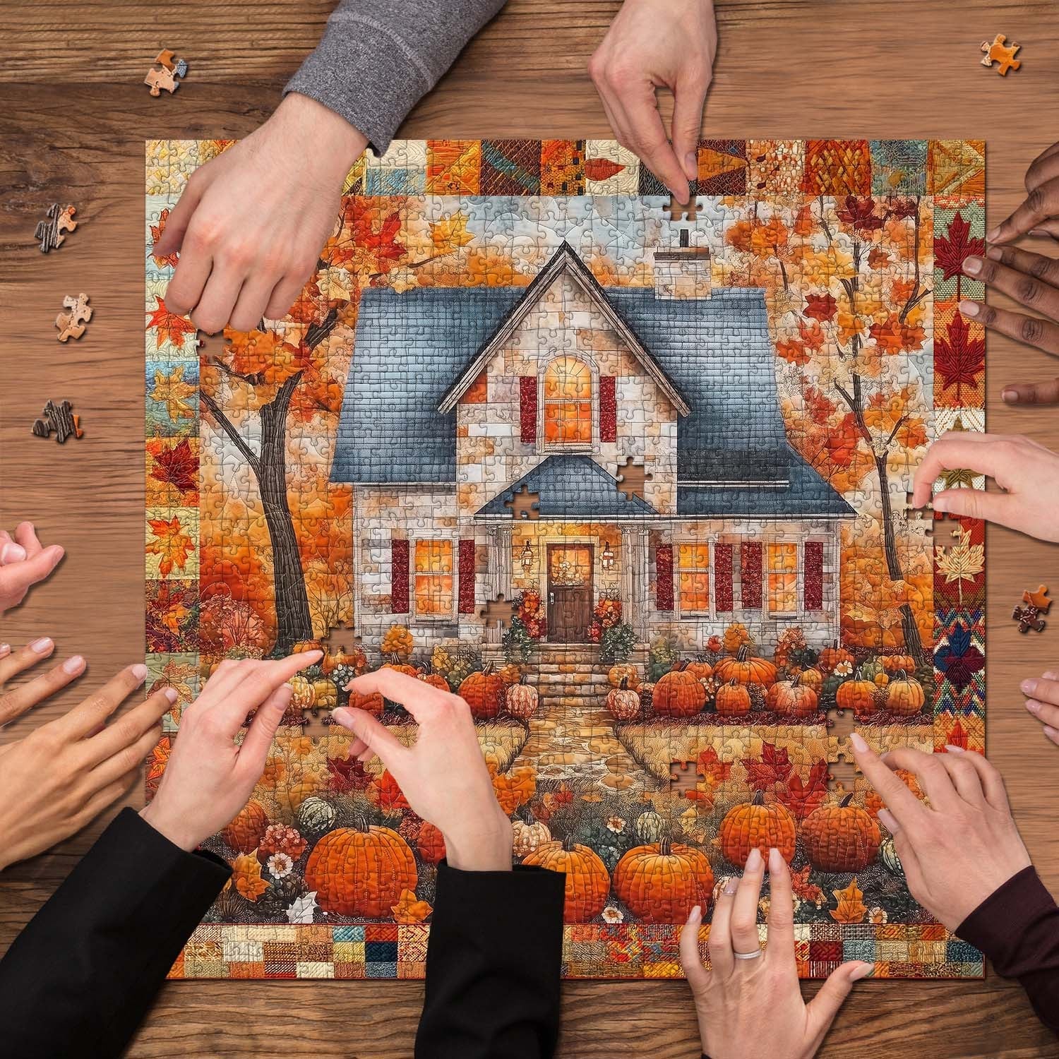Pumpkin Cottage Jigsaw Puzzle 1000 Pieces