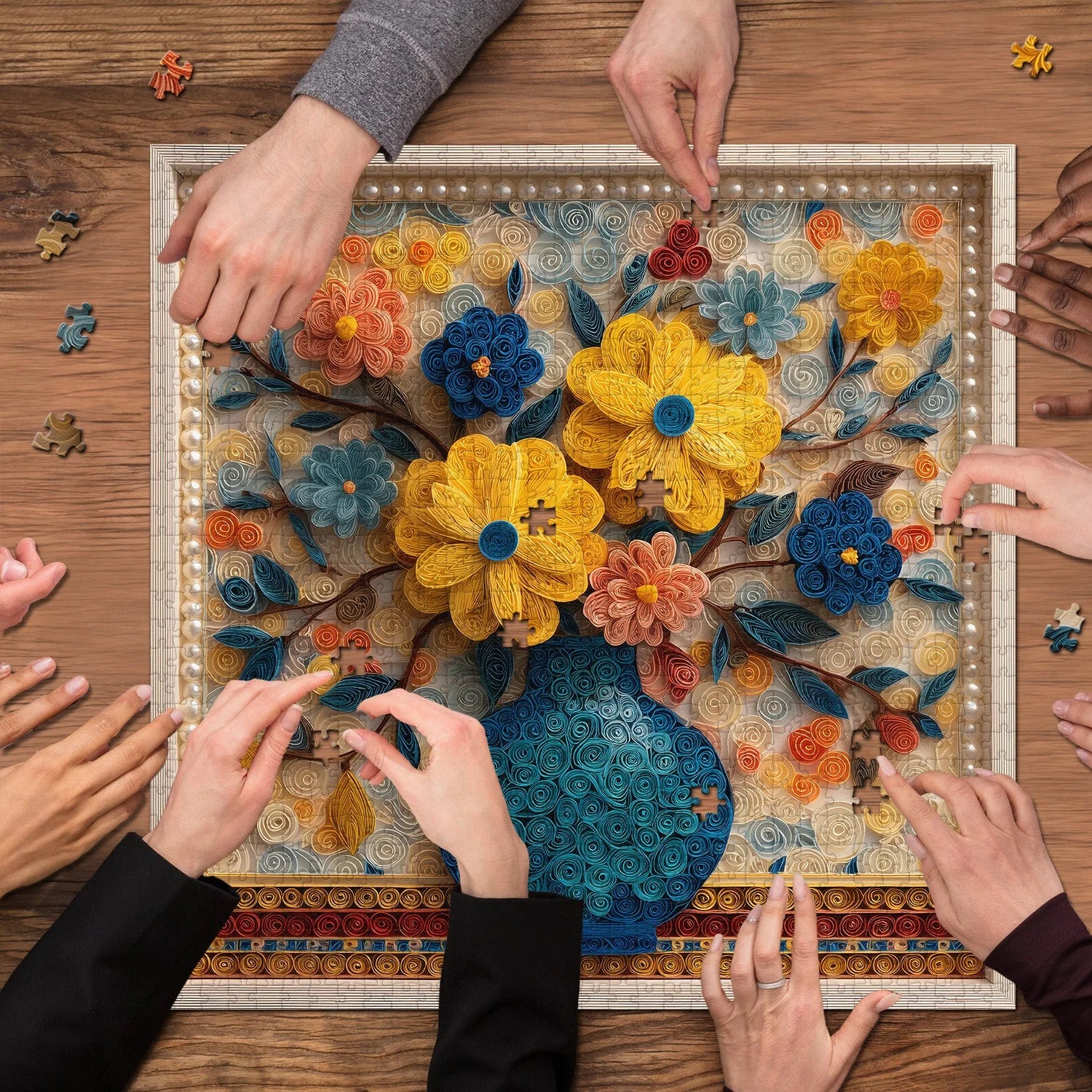 Puzzle Vase à Fleurs en Papier 1000 Pièces