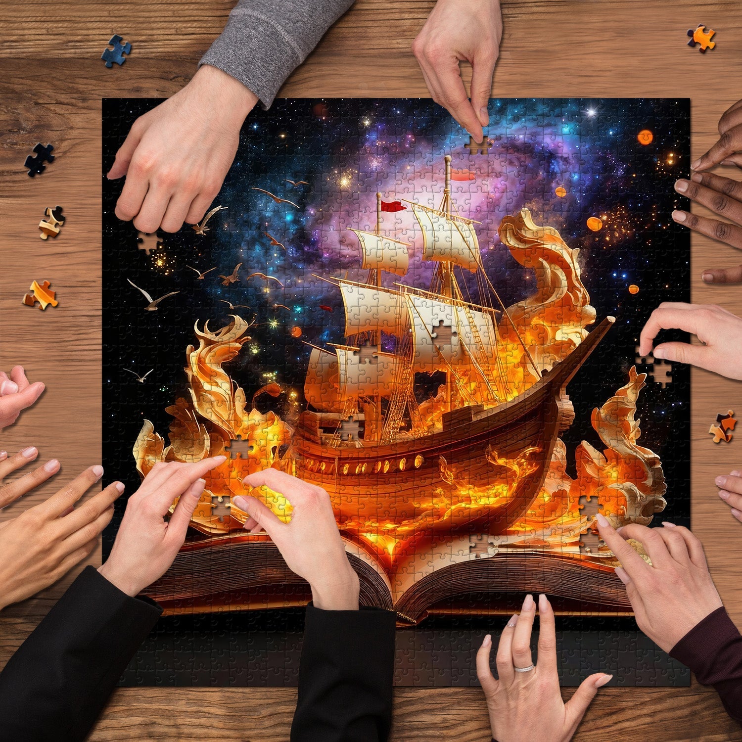 Puzzle Aventure Galactique Fiery 1000 Pièces