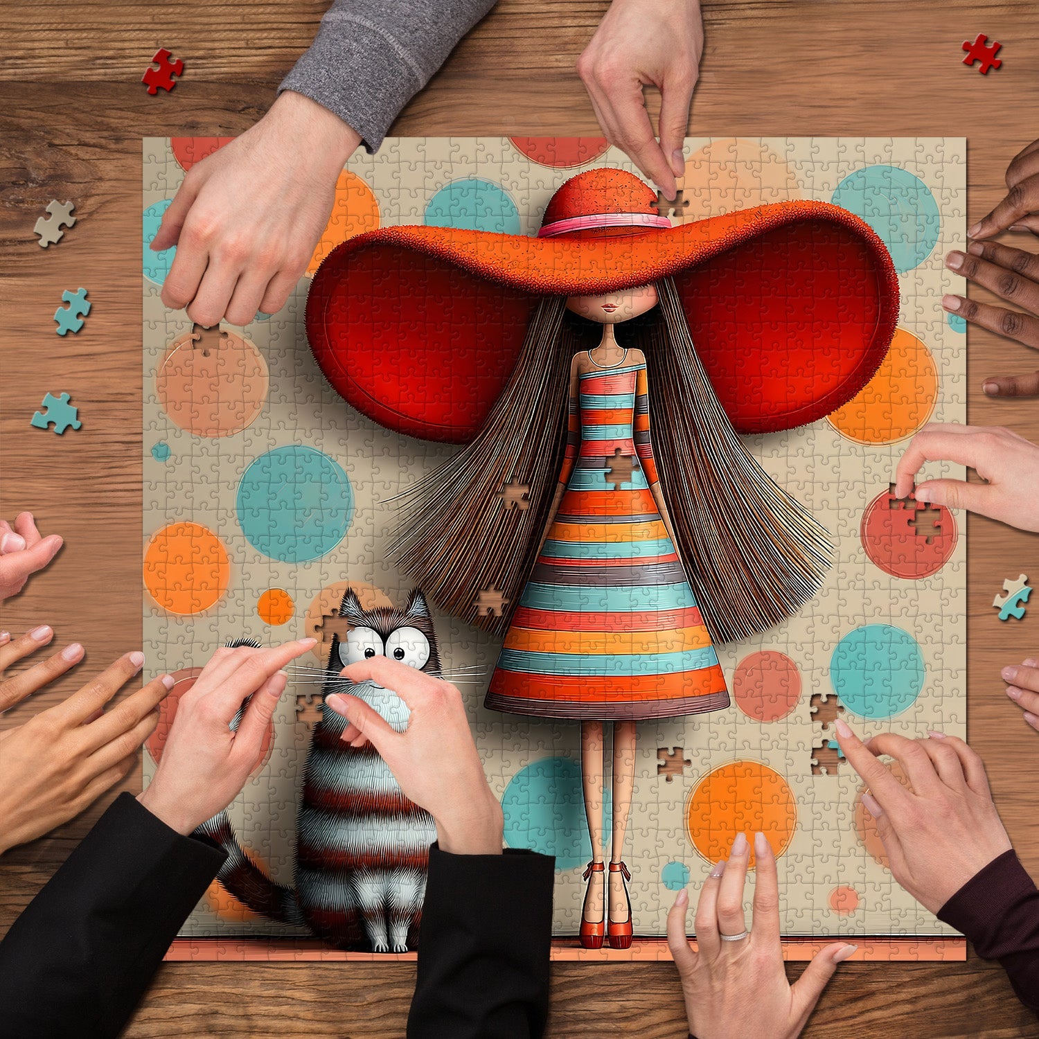 Red Hat Girl Jigsaw Puzzle 1000 Pieces