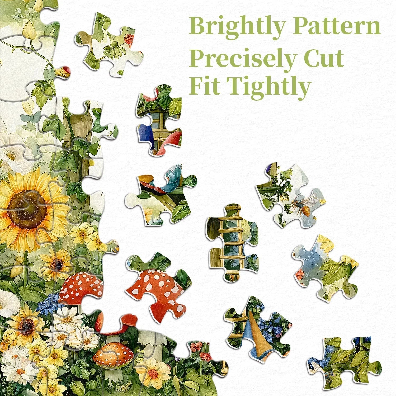 Rompecabezas de Gnomos en Flor 1000 Piezas