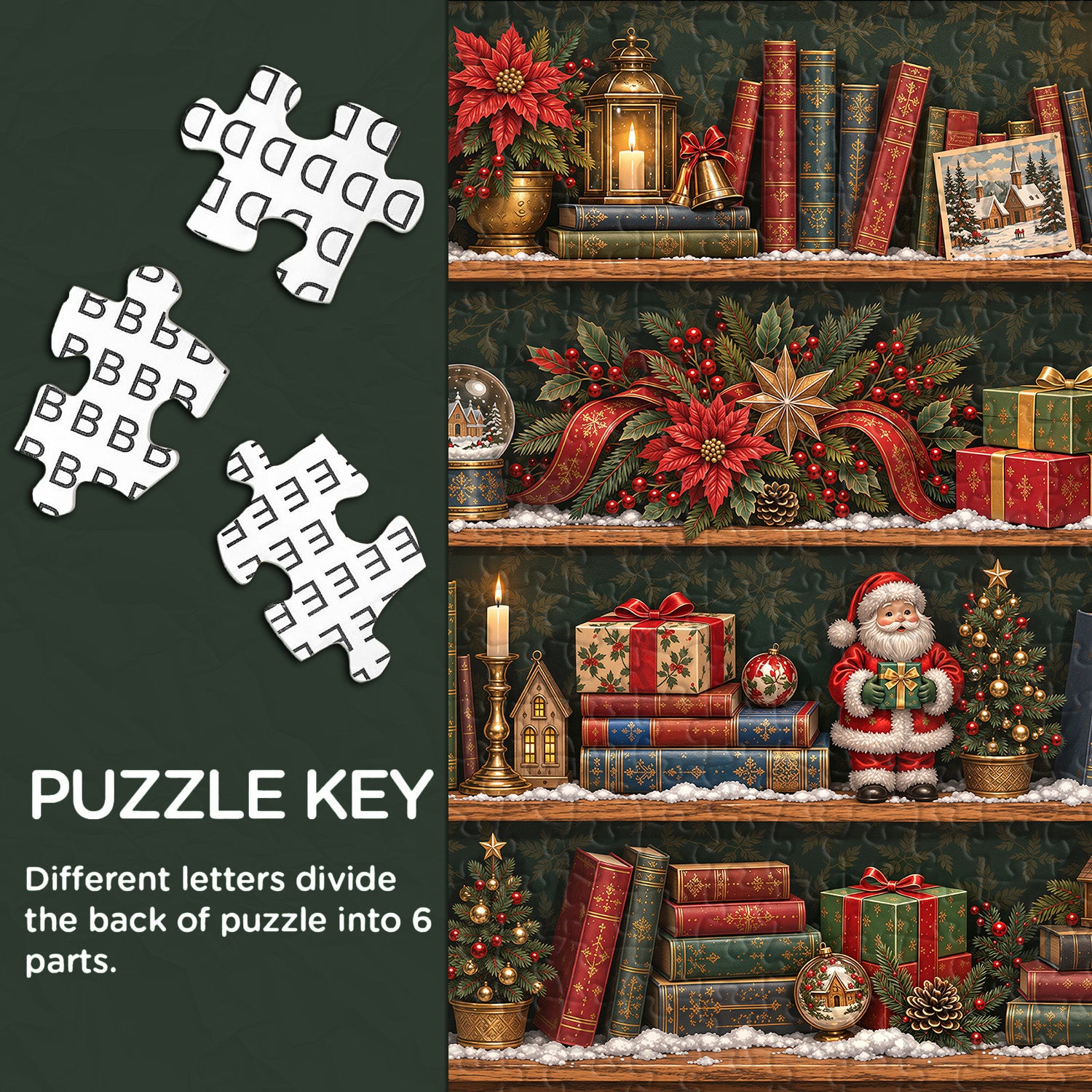 Christmas Library Jigsaw Puzzle 1000 Pieces