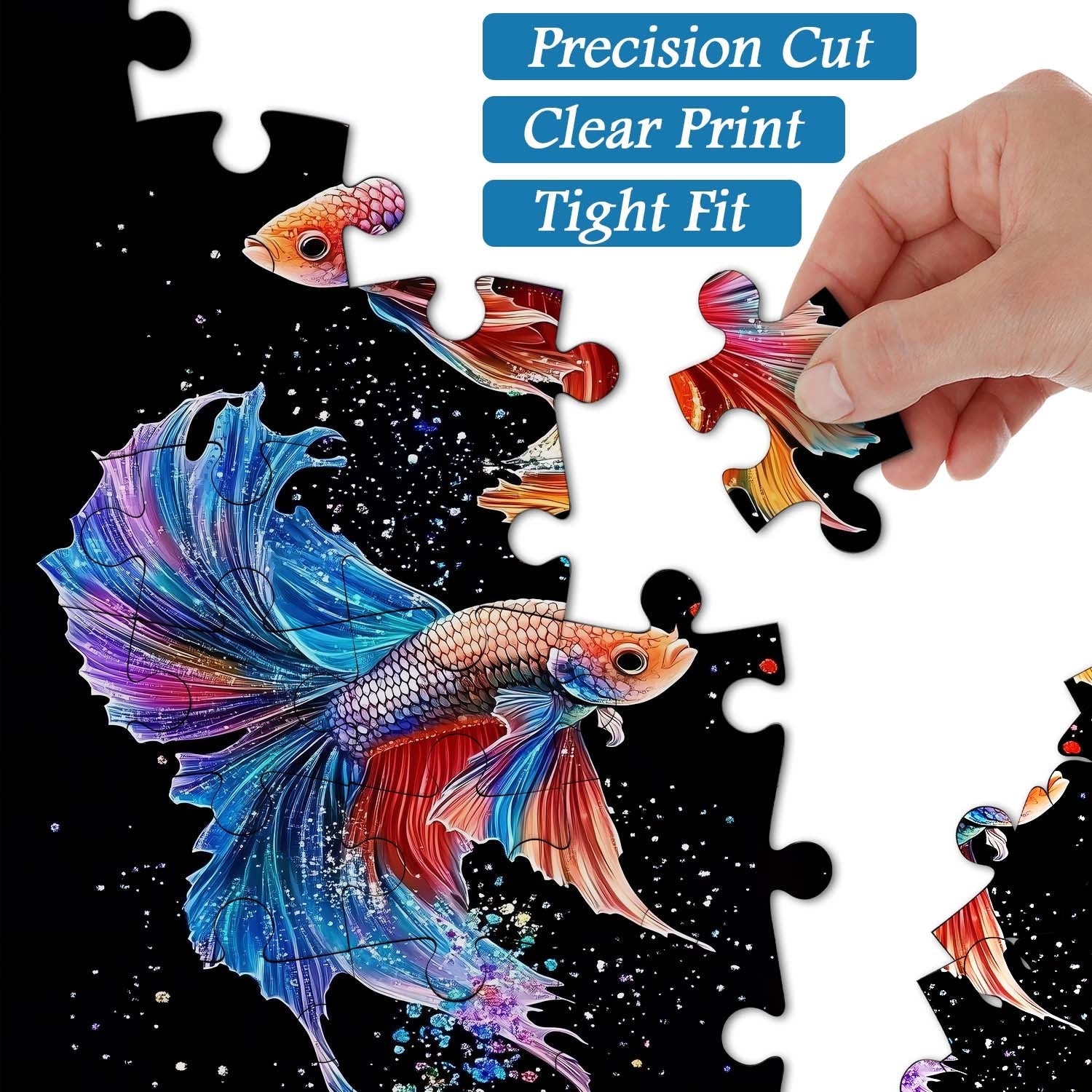 Radiant Watercolor Betta Jigsaw Puzzle 1000 Pieces