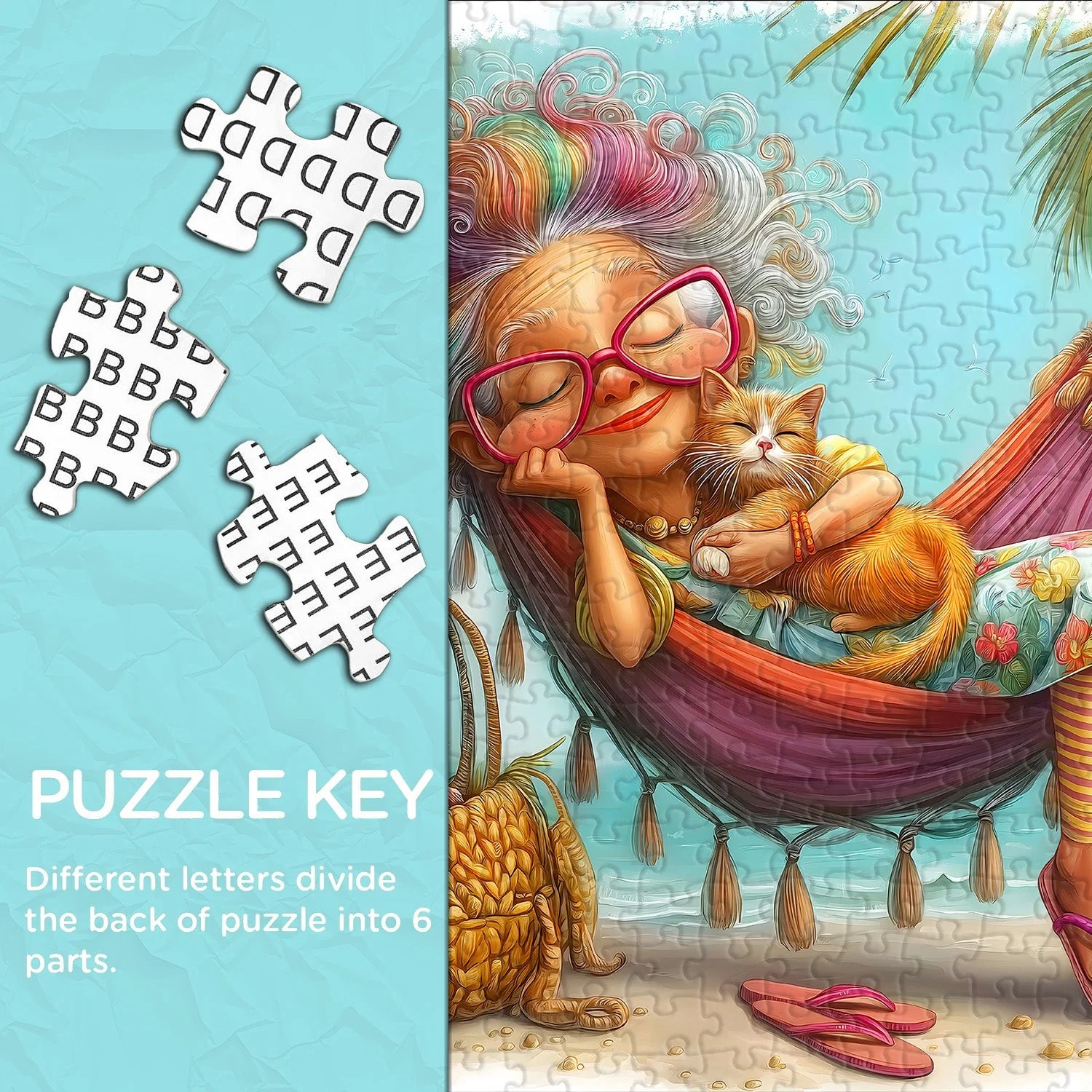 Omas Strandschläfchen-Puzzle 1000 Teile