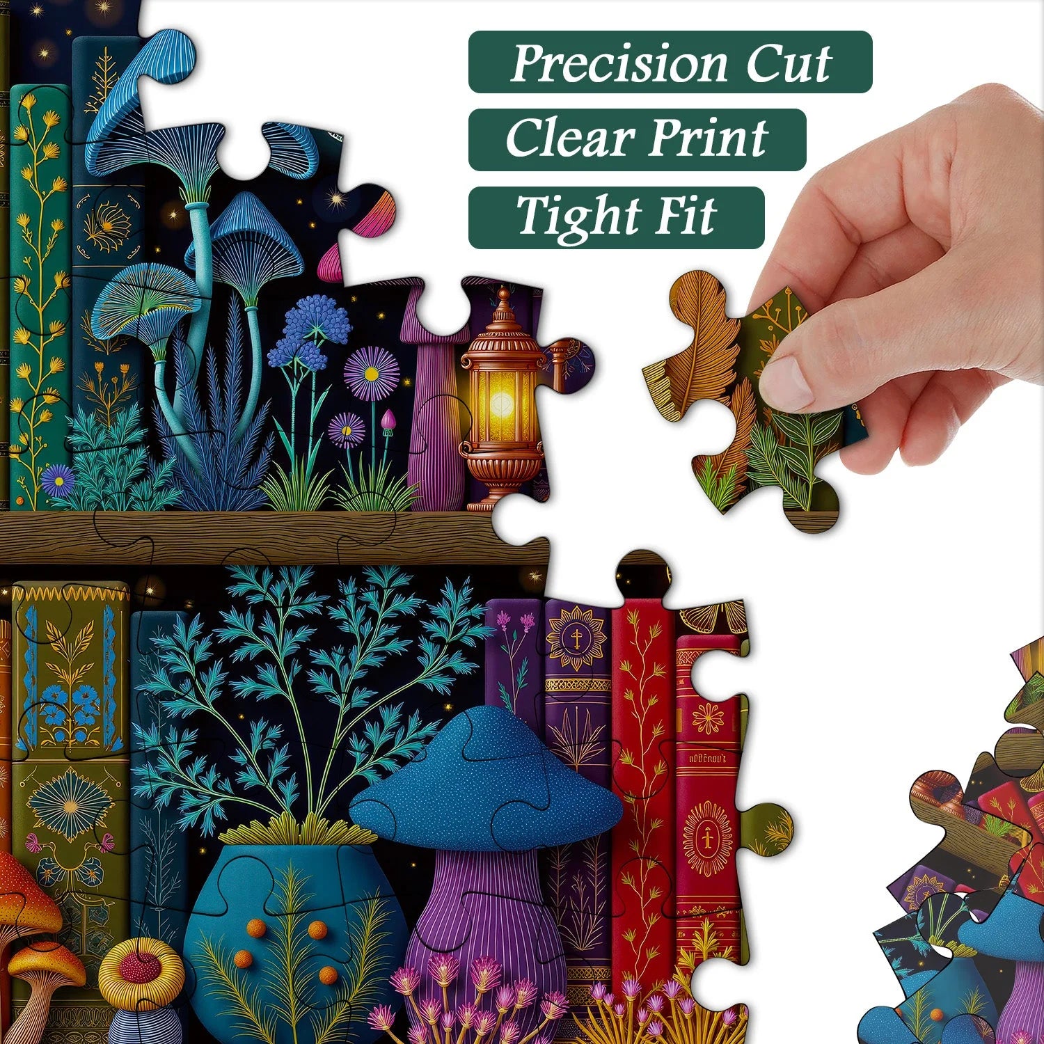 Enchanted Mushroom Library Jigsaw Puzzle 1000 Pieces