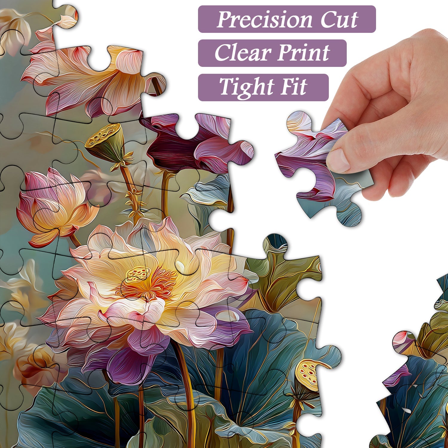 Serene Lotus Art Jigsaw Puzzle 1000 Pieces