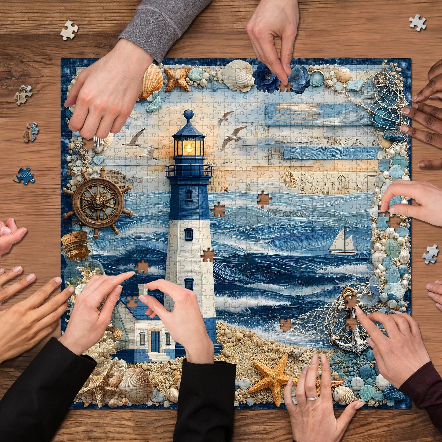 Lighthouse and Sea Jigsaw Puzzle 1000 Pieces