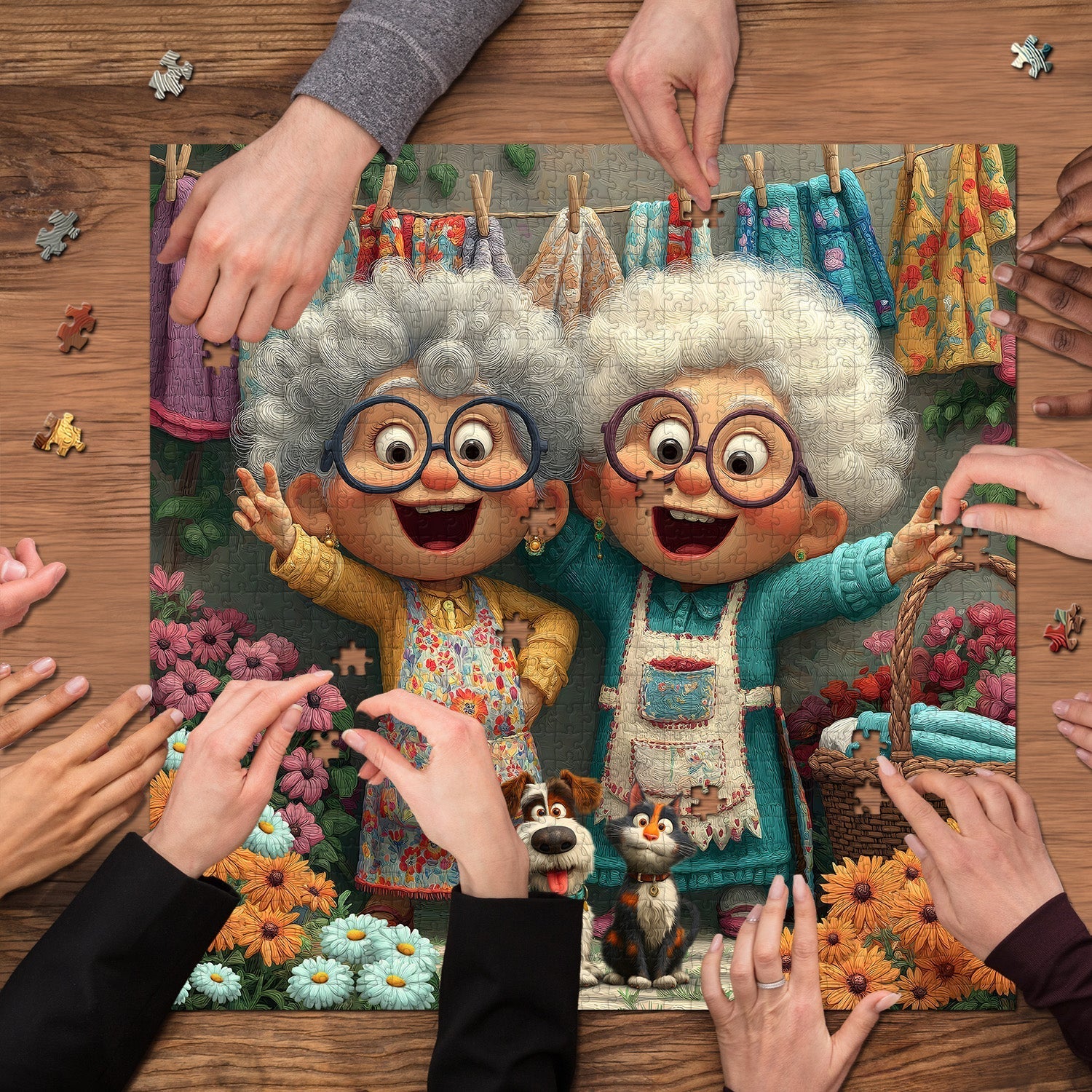 Joyful Grandma Duo Jigsaw Puzzle 1000 Pieces