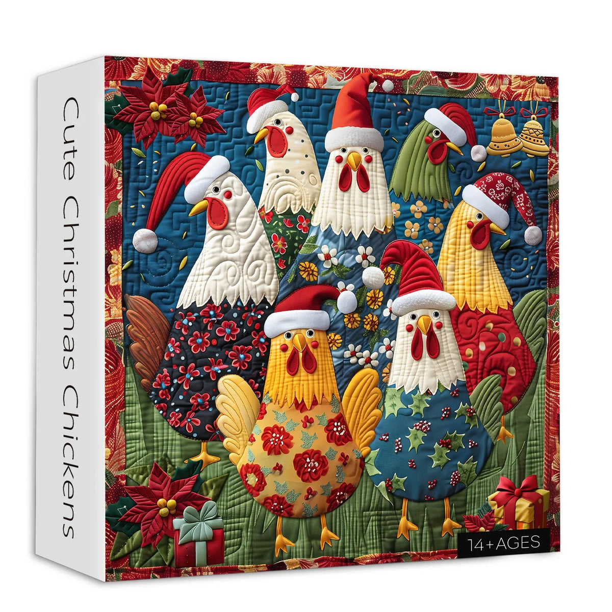Süße Weihnachtshühner Puzzle 1000 Stücke