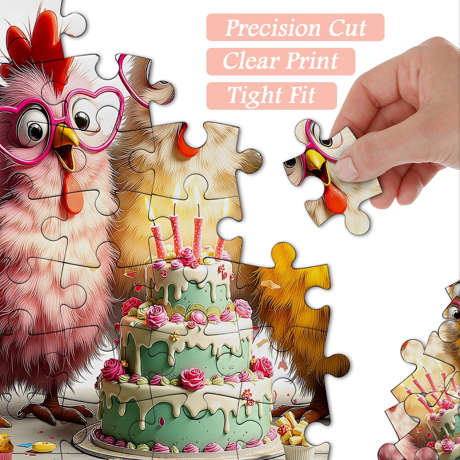 Chicken Birthday Bash Jigsaw Puzzle 1000 Pieces